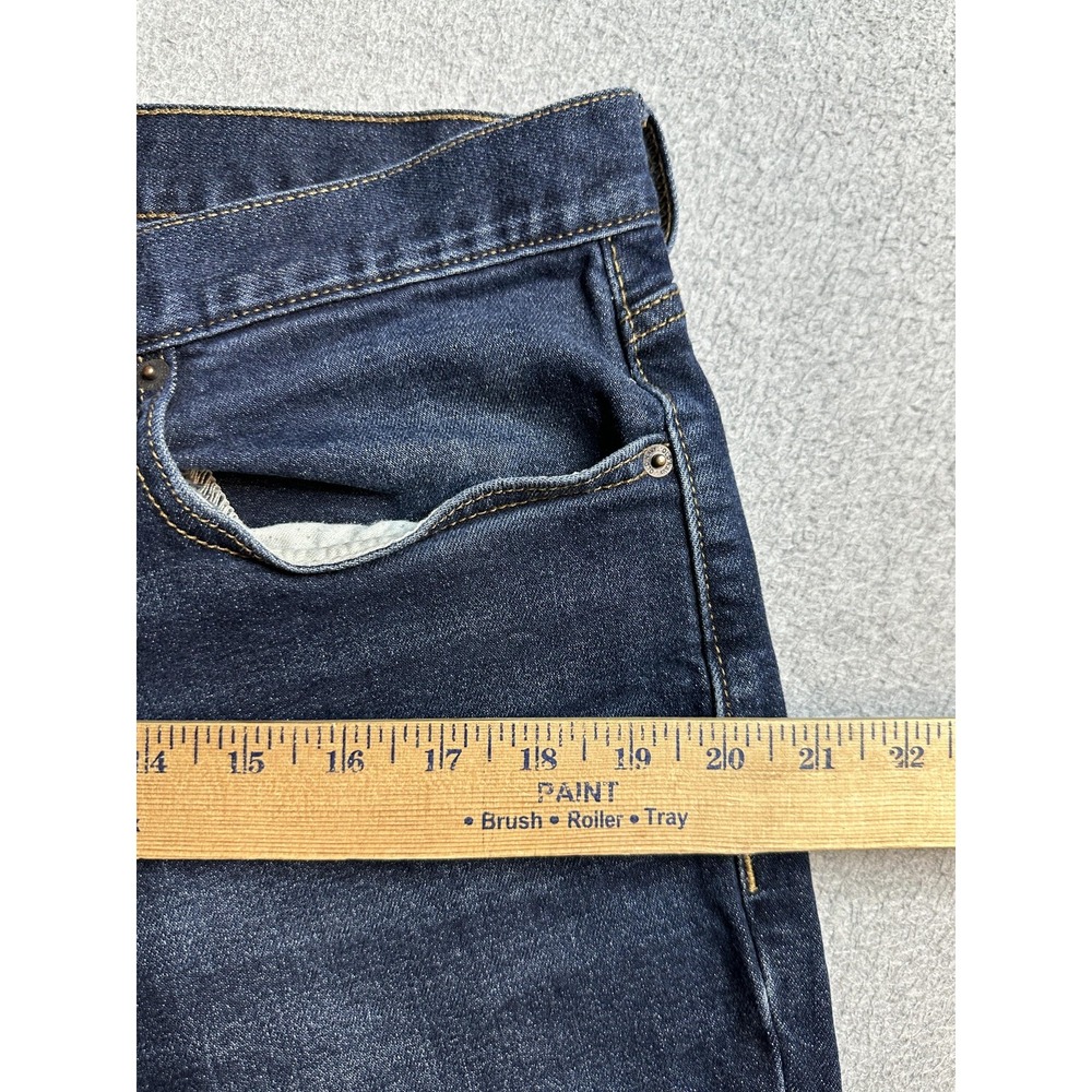Old Navy Athletic Jeans Mens 34x34 (34x31) Dark Wash Blue Built-In Flex Denim - Picture 7 of 14